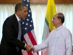 缅甸总统吴登盛与美国总统奥巴马